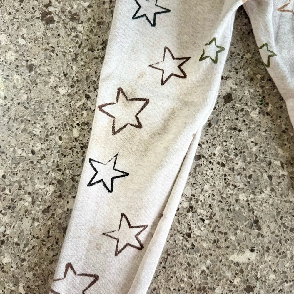 GAP Kids Cream Star Leggings Size XS